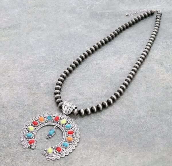 Squash Blossom Turquoise Necklace, Navajo Squash Blossom Necklace ,Squash Blossom Necklace Vintage, Turquoise Necklace