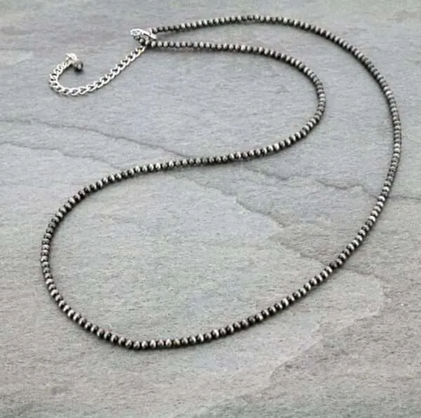 Navajo Style Pearls Necklace 30' Hand Knotted Navajo Style Pearls Necklace Beaded Necklace Western Southwestern Jewelry