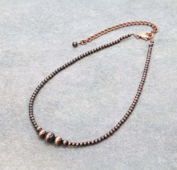 Navajo Style Pearls Necklace 15' Hand Knotted Navajo Style Pearls Necklace Beaded Necklace Western Southwestern Jewelry